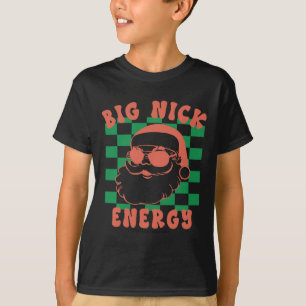 Camiseta Navidades de Retro Groovy Big Nick Santa Energy