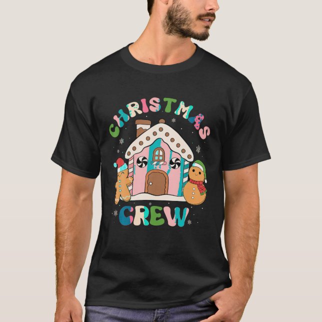 Camiseta Navidades de Retro Groovy Matanza de Cuadrados Fam (Anverso)