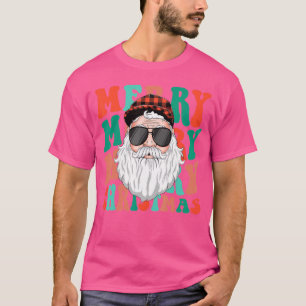 Camiseta Navidades de Retro Groovy Merry Stay Bright Hippie