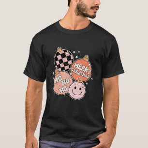 Camiseta Navidades de Retro Groovy Merry Vibes Cute Santa C