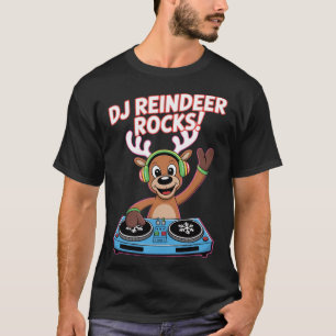 Camiseta Navidades De Rocas De Reno Dj Groove