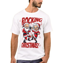 Navidades de rock Santa y Claus Dancing