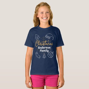 Camiseta Navidades de ropa de apellido coincidente