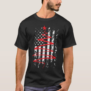Camiseta Navidades de ropa de bomberos delgados de la línea
