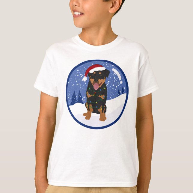 Camiseta Navidades de Rottweiler (Anverso)