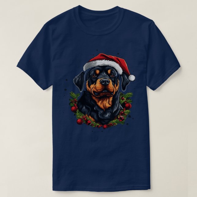 Camiseta Navidades de Rottweiler (Diseño del anverso)