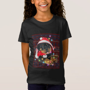 Camiseta Navidades de Rottweiler alumbran a un amante del p