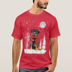 Camiseta Navidades de Rottweiler Bajo La Nieve De La Luna P