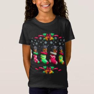 Camiseta Navidades de Rottweiler reaccionan a curioso perro