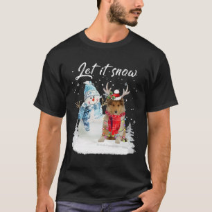 Camiseta Navidades de Rough Collie Santa Dog Snowman Navida