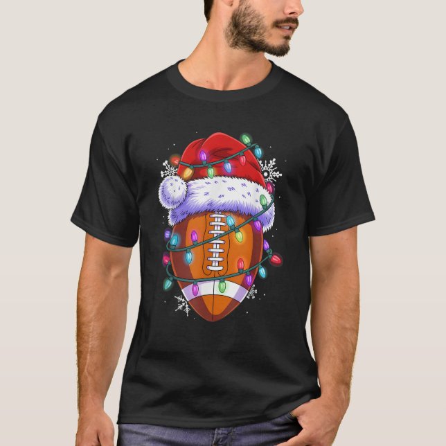 Camiseta Navidades de rugby de Santa Faja Encenden a machos (Anverso)