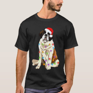 Camiseta Navidades de San Bernard iluminan el amante del pe