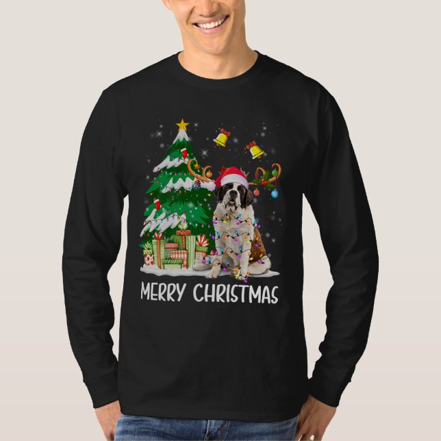 Camiseta Navidades de San Bernardo alumbran árbol Santa Xma (Anverso)