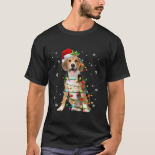 Camiseta Navidades de Santa Beagle alumbran Xmas Perro Love