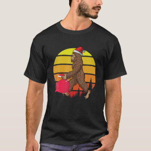 Camiseta Navidades de Santa Bigfoot Retro X-Mas Holiday Boy