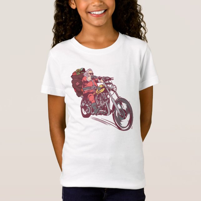 Camiseta Navidades de Santa Biker disfrazados para invitaci (Anverso)