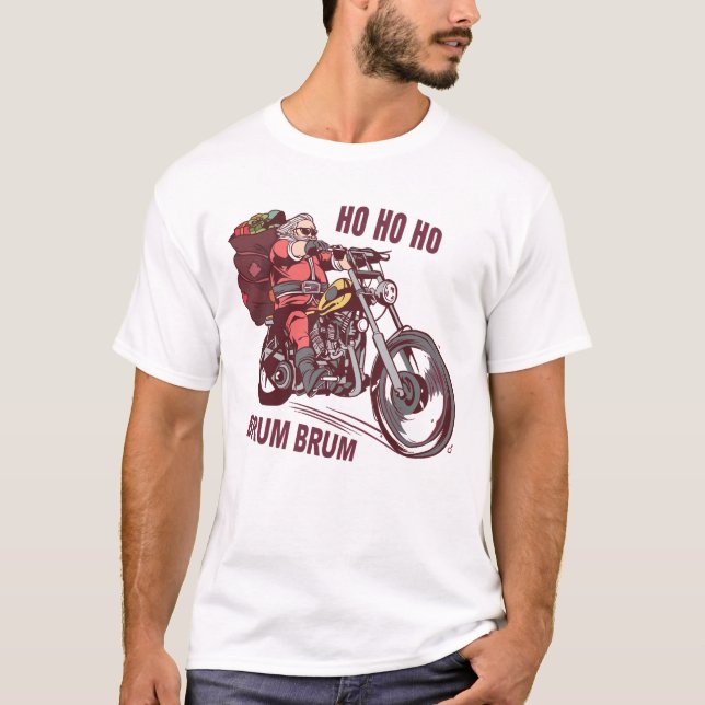 Camiseta Navidades de Santa Biker disfrazados para invitaci (Anverso)