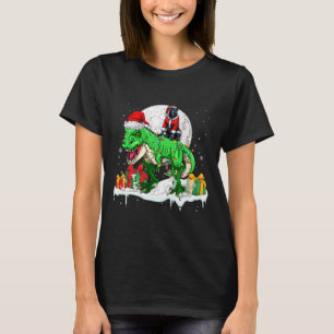 Camiseta Navidades de Santa Cane Corso Riding T-rex Hijos p