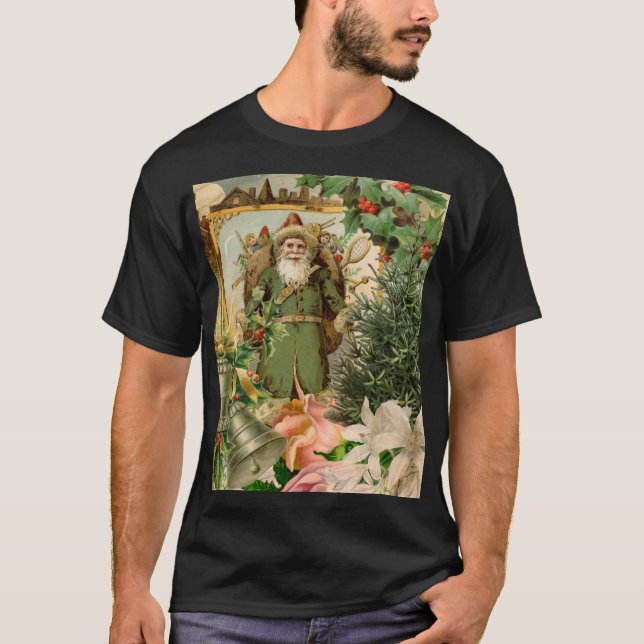 Camiseta Navidades de Santa Claus Bellas Artes Antiguas (Anverso)