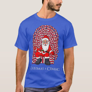 Camiseta Navidades de Santa Claus Candy Cane Throne Chicas