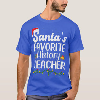 Camiseta Navidades de Santa Claus de profesora de historia 