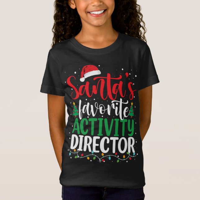 Camiseta Navidades de Santa Claus, Directora de Actividad F (Anverso)