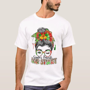 Camiseta Navidades de Santa Claus, el favorito peinado-eleg