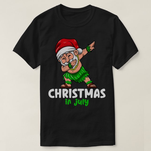 Camiseta Navidades de Santa Claus en julio de celebración v (Diseño del anverso)