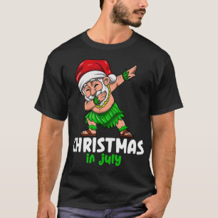 Camiseta Navidades de Santa Claus en julio de celebración v