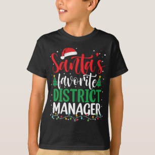 Camiseta Navidades de Santa Claus, gerente de distrito favo