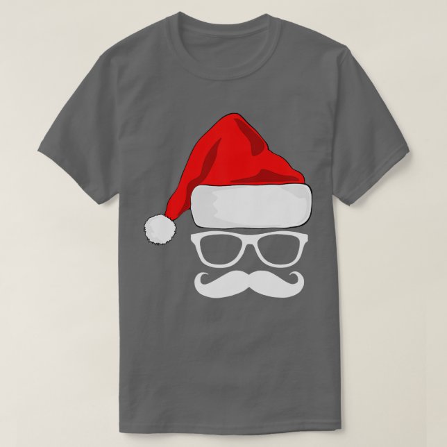 Camiseta Navidades de Santa Claus Gorra barba gafas de sol  (Diseño del anverso)