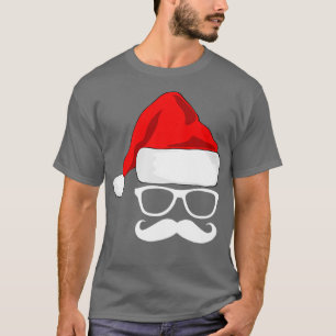 Camiseta Navidades de Santa Claus Gorra barba gafas de sol 