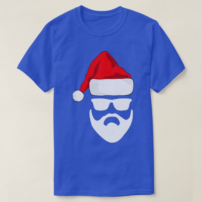 Camiseta Navidades de Santa Claus Gorra barba gafas de sol  (Diseño del anverso)