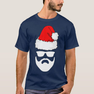 Camiseta Navidades de Santa Claus Gorra barba gafas de sol 