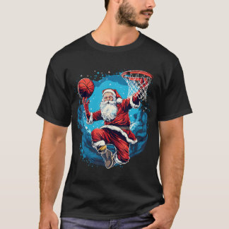 Camiseta Navidades de Santa Claus Noches de Baloncesto
