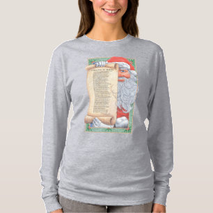 Camiseta Navidades de Santa Claus Poem T-Shirt