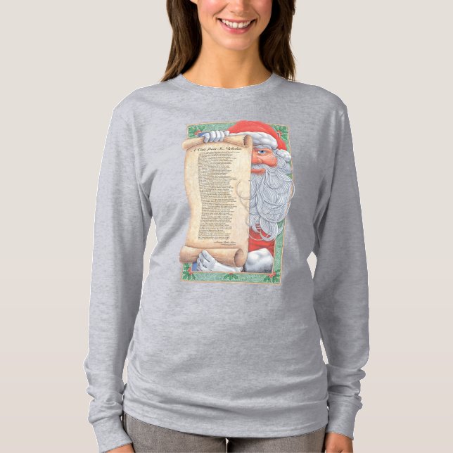 Camiseta Navidades de Santa Claus Poem T-Shirt (Anverso)