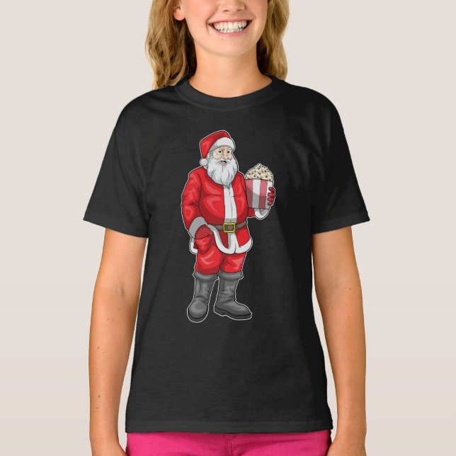 Camiseta Navidades de Santa Claus Popcorn (Anverso)