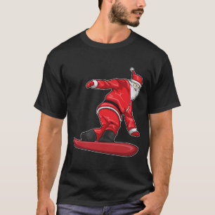 Camiseta Navidades de Santa Claus Snowboard