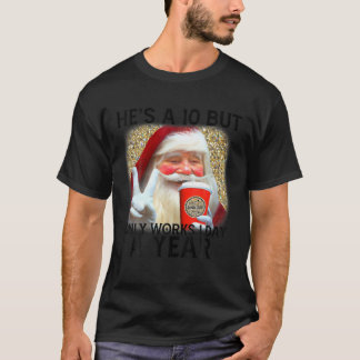 Camiseta Navidades de Santa Coffs Claus Mujeres Noche Cute