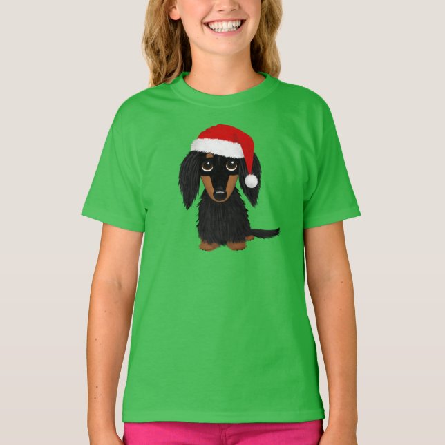 Camiseta Navidades de Santa Cruz de Tan Dachshund (Anverso)
