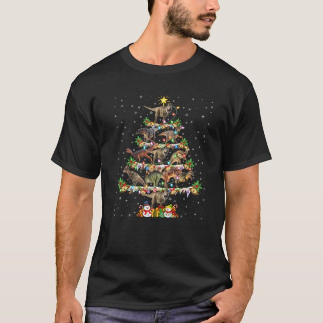 Camiseta Navidades de Santa Dinosaurios de Dinosaurios Tr (Anverso)