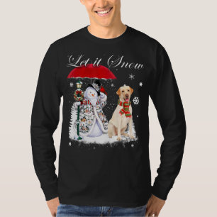 Camiseta Navidades de Santa Dog de Labrador Snowman Xma