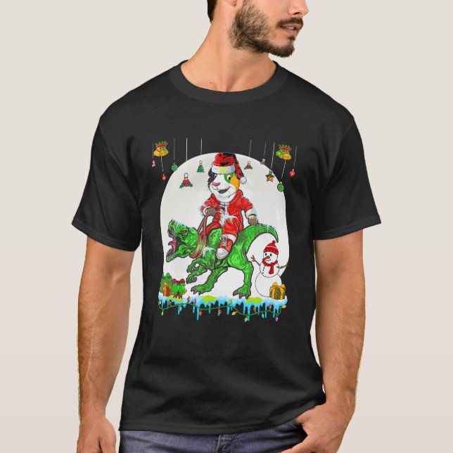 Camiseta Navidades de Santa Guinea montando en bicicleta Re (Anverso)