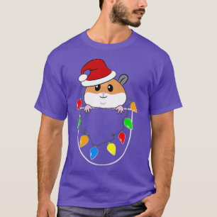 Camiseta Navidades de Santa Hamster en Faux Pocket