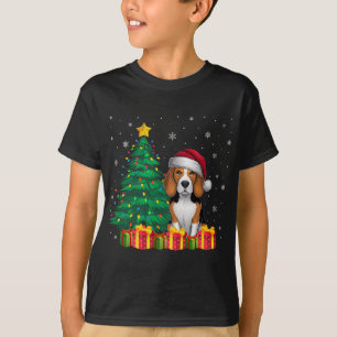 Camiseta Navidades de Santa Hat Beagle Luminosos Perro X