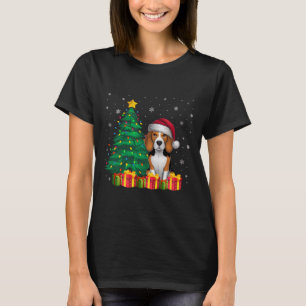 Camiseta Navidades de Santa Hat Beagle Luminosos Perro X