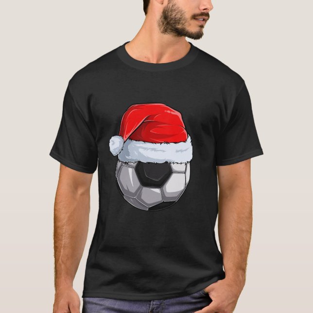 Camiseta Navidades de Santa Hat del balón de fútbol Pajama  (Anverso)
