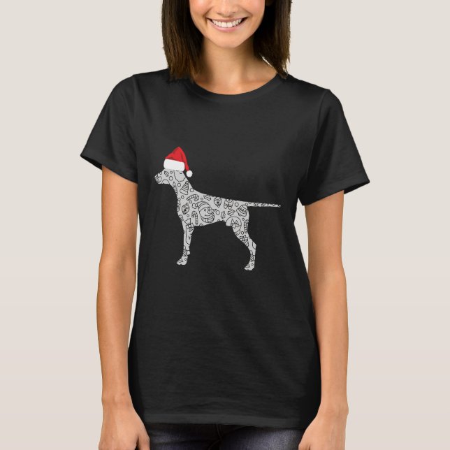 Camiseta Navidades de Santa Hat Doberman (Anverso)