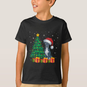 Camiseta Navidades de Santa Hat Greyhound iluminan el amor